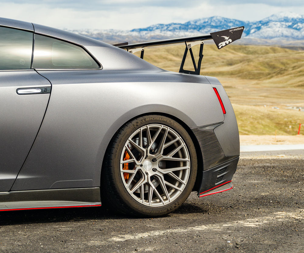 Warden Auto Carbon Fiber Rear Bumper Side Add Ons for Nissan GT-R R35 2009-2016