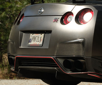 Warden Auto Carbon Fiber Rear Bumper Exhaust Covers for Nissan GT-R R35 2009-2016