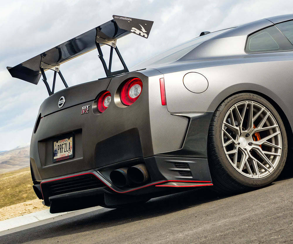 Warden Auto Carbon Fiber Rear Bumper Side Add Ons for Nissan GT-R R35 2009-2016