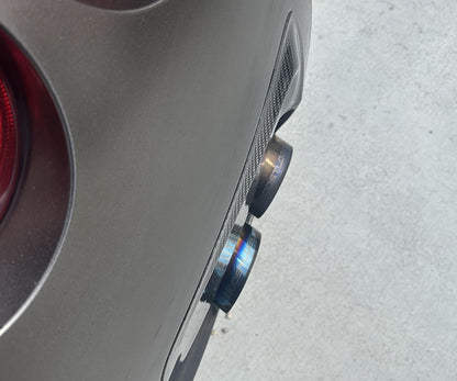 Warden Auto Carbon Fiber Rear Bumper Exhaust Covers for Nissan GT-R R35 2009-2016