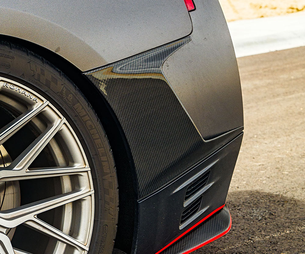 Warden Auto Carbon Fiber Rear Bumper Side Add Ons for Nissan GT-R R35 2009-2016