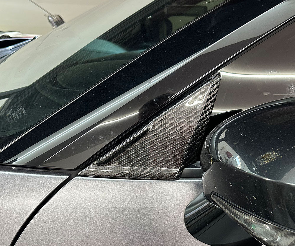 Warden Auto Carbon Fiber Side Window Triangle Covers for Nissan GT-R R35 2009-2026