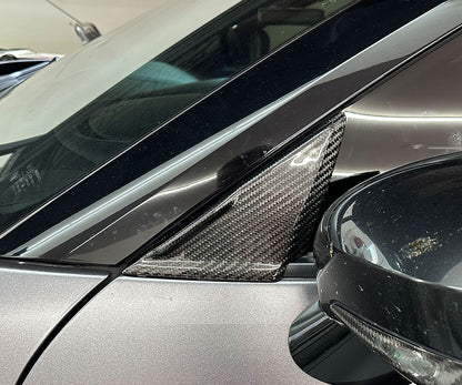 Warden Auto Carbon Fiber Side Window Triangle Covers for Nissan GT-R R35 2009-2026