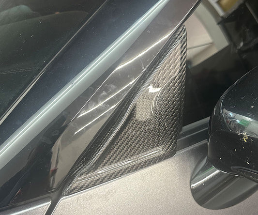 Warden Auto Carbon Fiber Side Window Triangle Covers for Nissan GT-R R35 2009-2026