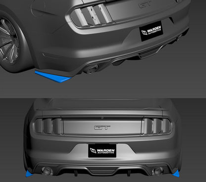Warden Auto RS Series Rear Bumper Spats for Ford Mustang 2015-2017